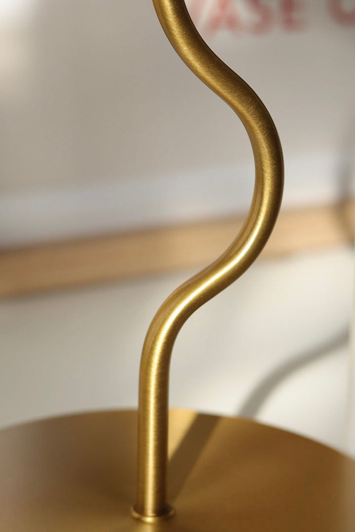 Elegant Cora Gold Natural Table Lamp - Modern Home & Office Decor for Bedroom, Living Room, and Study