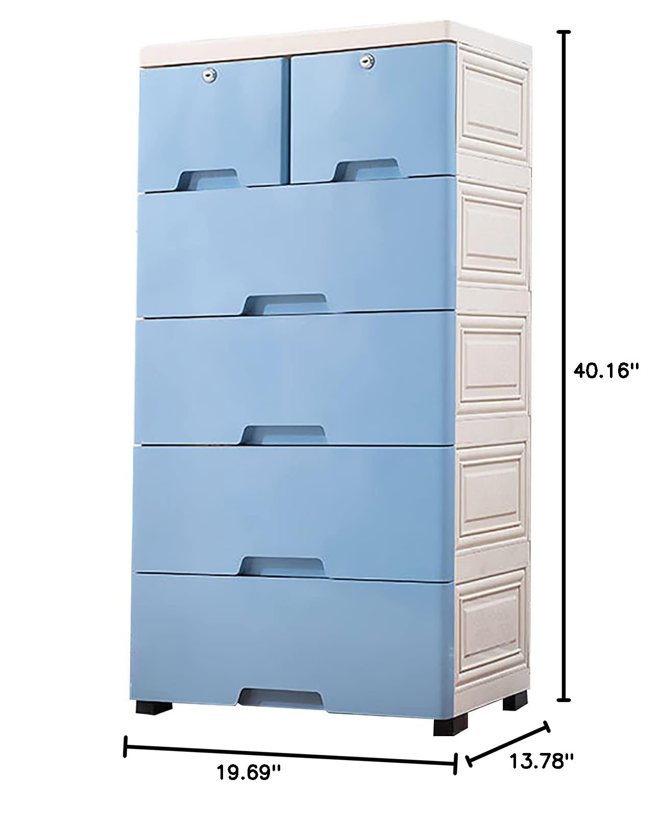 Gdrasuya10 6-Drawer Chest Dresser - Tall Plastic Storage Cabinet for Bedroom, Hallway, Entryway & Living Room - Organize Clothes, Toys & Home Essentials with Space-Saving Design
