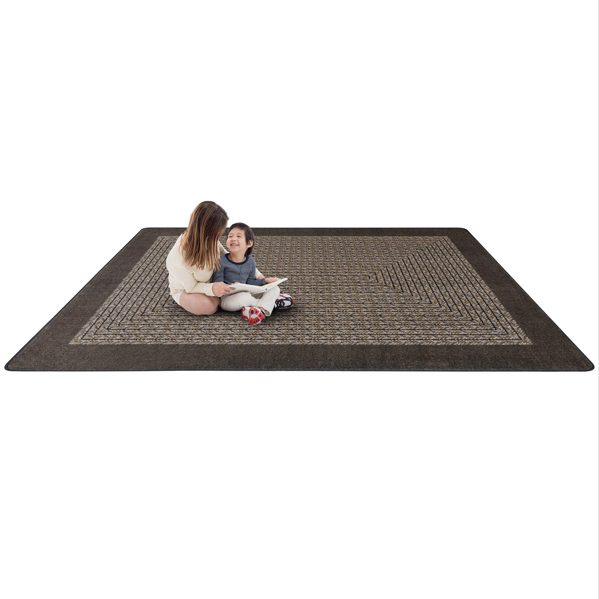 Joy Carpets Like Home Chocolate Brown Area Rug 5'4