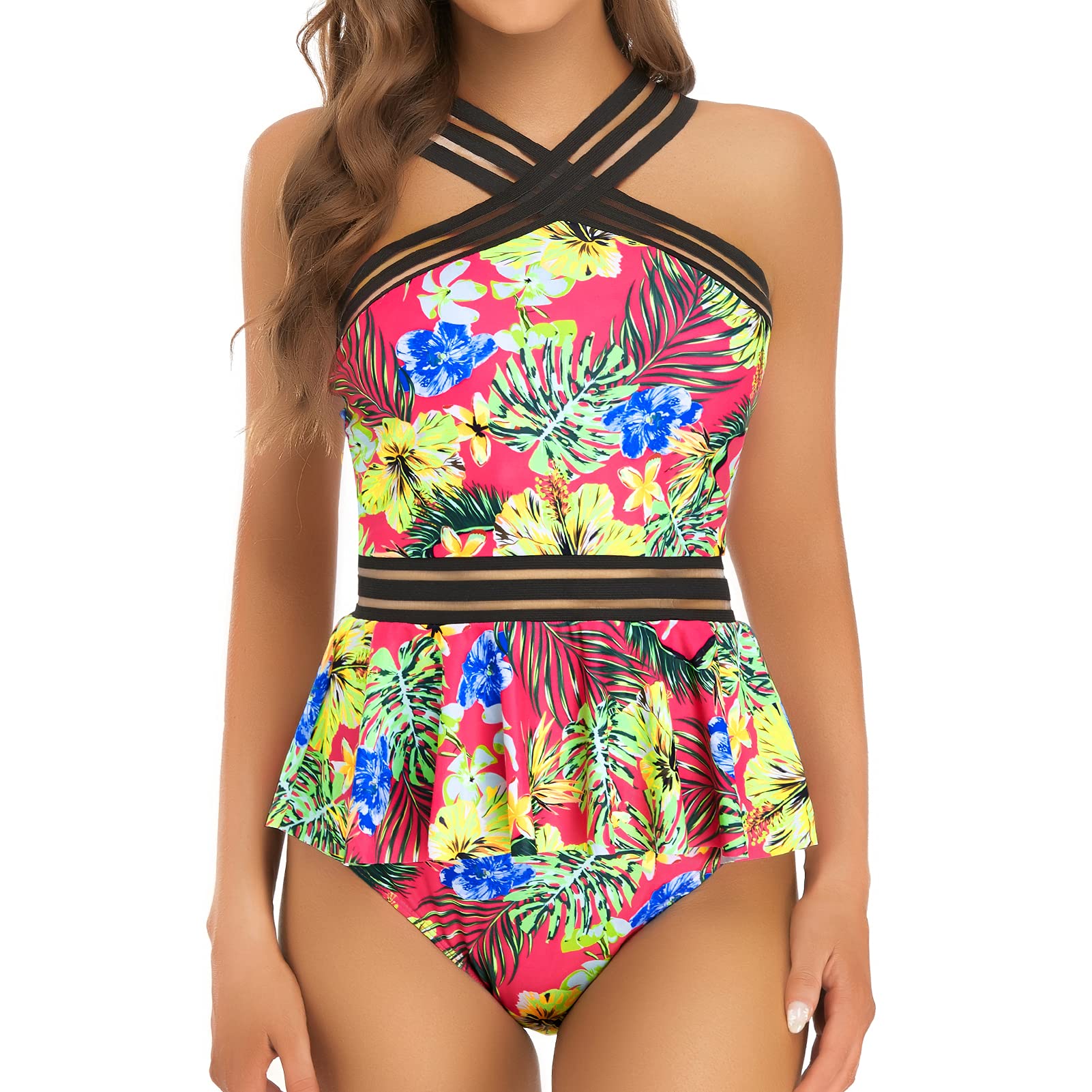 Edelqual Women's Two Piece Swimsuits - Tankini Bikini Set for Women, High Quality Bathing Suits & Swimwear | Perfect for Beach Vacations, Pool Parties & Summer Getaways