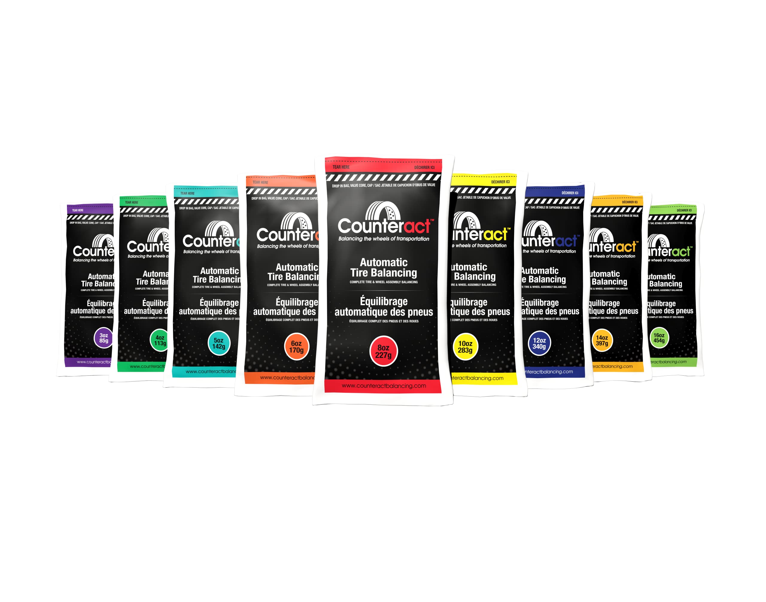 Counteract 10oz Tire & Wheel Balancing Beads - Bulk Case for Off-Road, Medium & Heavy Duty Truck Tires - Includes (20) 10oz Bead Bags, Valve Cores, Flow-Through Caps (200oz Total) - Perfect for Smooth Rides on Rough Terrain & Long-Haul Trucking