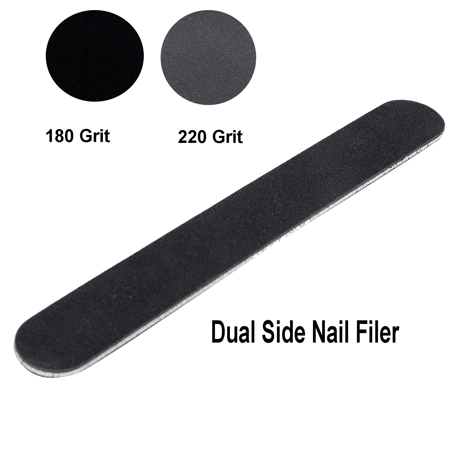 Alis Professional Double Sided Nail File 180/220 Grit - Nail Buffing, Manicure & Nail Art Tool (1 Piece Set) - Perfect for Home Salon, DIY Nail Care & Professional Use