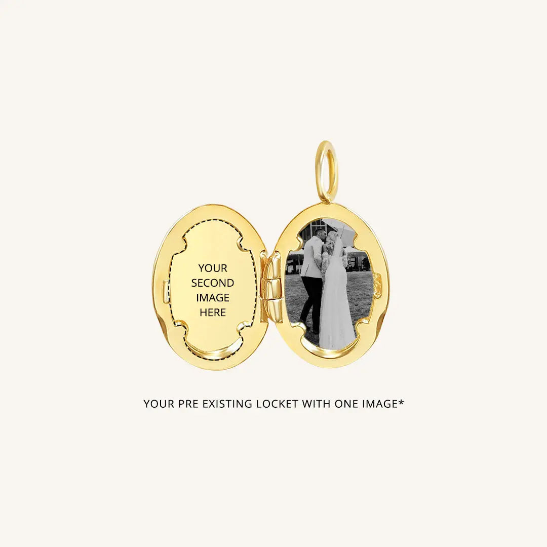 Personalized Oval Photo Locket - Engravable Silver Heart Pendant Necklace for Loved Ones | Perfect for Anniversaries, Valentine's Day & Memorial Gifts