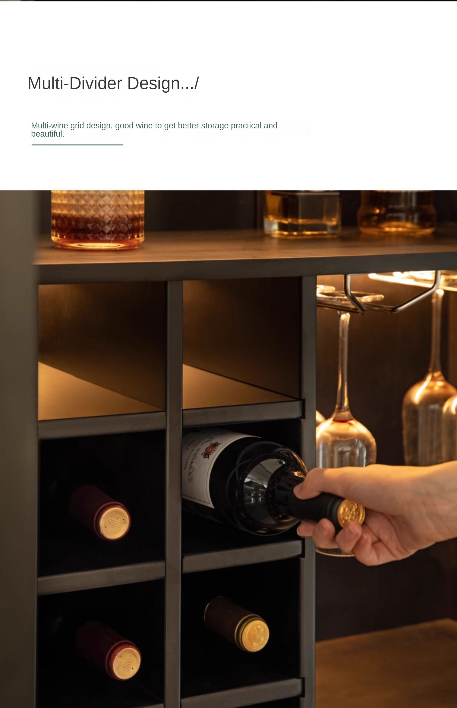 Premium Oak Solid Wood Wine Cabinet with Glass Doors - Elegant Display for Wine Bottles, Perfect for Dining Room, Bar, or Home Cellar Storage