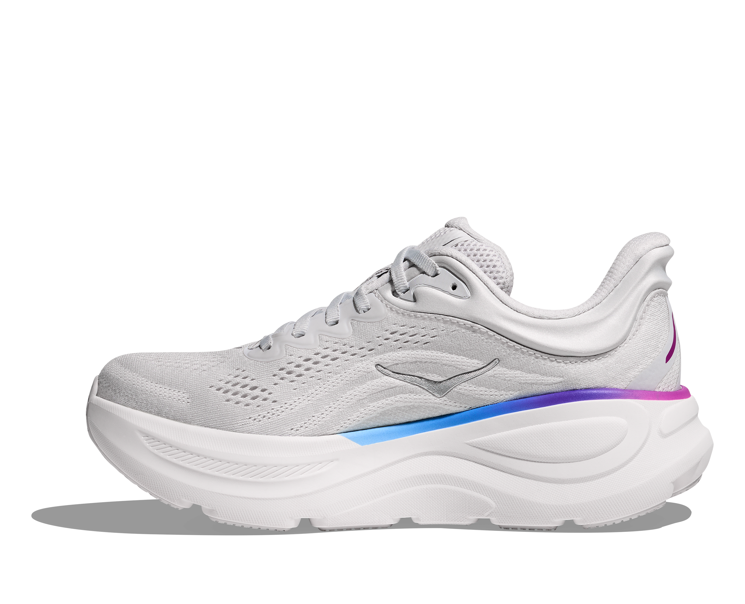 HOKA Women's Bondi 9 WIDE Running Shoes - Cosmic Grey/White (CYWH) | Cushioned Comfort for Long Distance Running & Walking | Perfect for Road Running, Jogging, and Everyday Wear