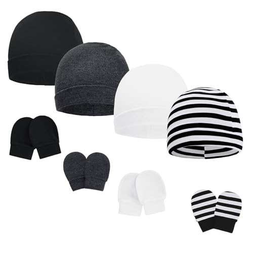 4pcs Dark Grey&white&black&black White Strips