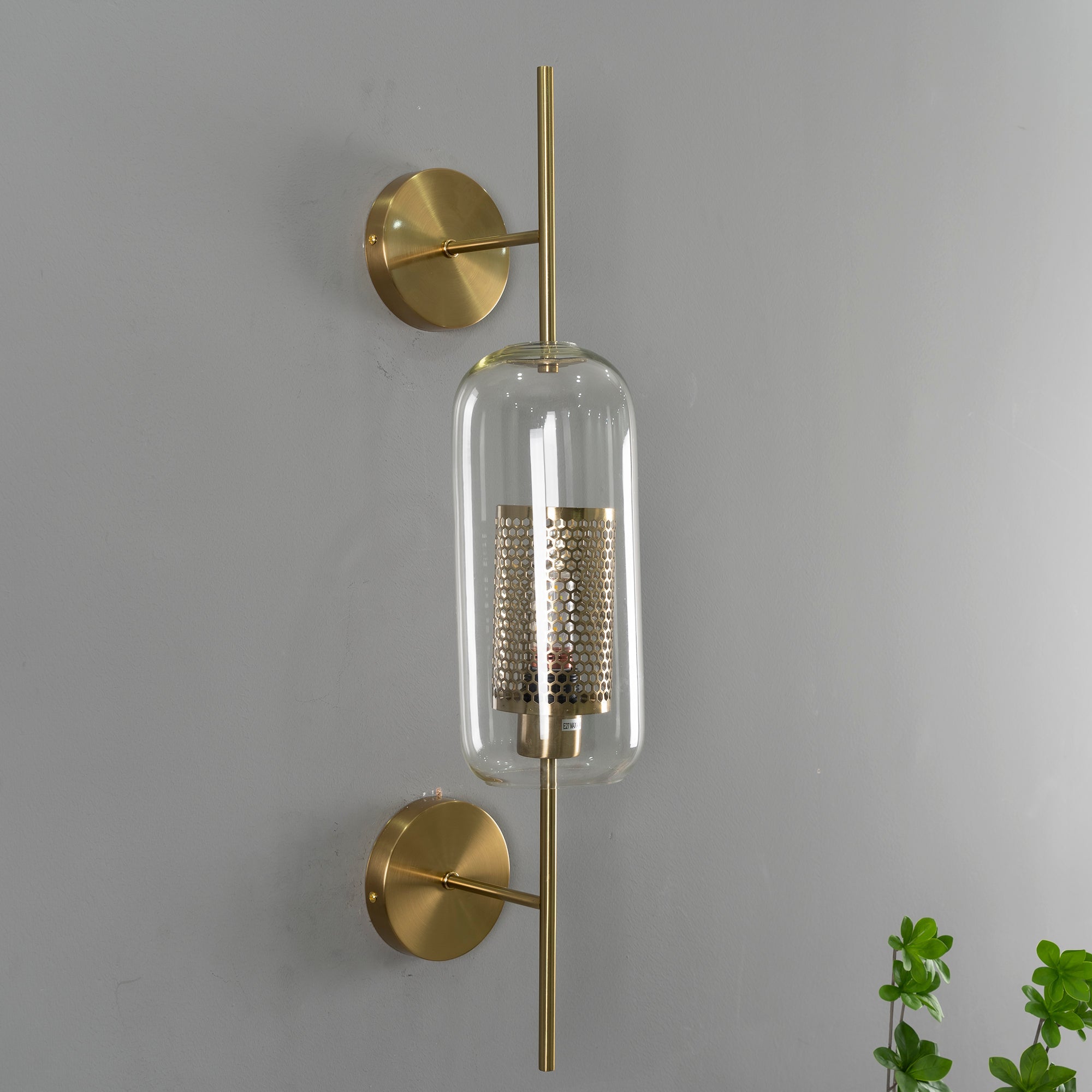 Chiswick Modern Glass Wall Light - Sleek Indoor/Outdoor Sconce for Living Room, Bedroom, Hallway & Patio Lighting