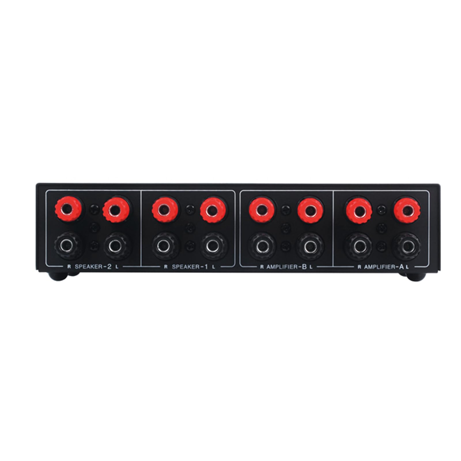 2-in-2-Out Stereo Audio Amplifier Speaker Splitter & Selector Box - High Quality Audio Switcher for Home Theater, DJ Setup, and Multi-Room Sound Systems