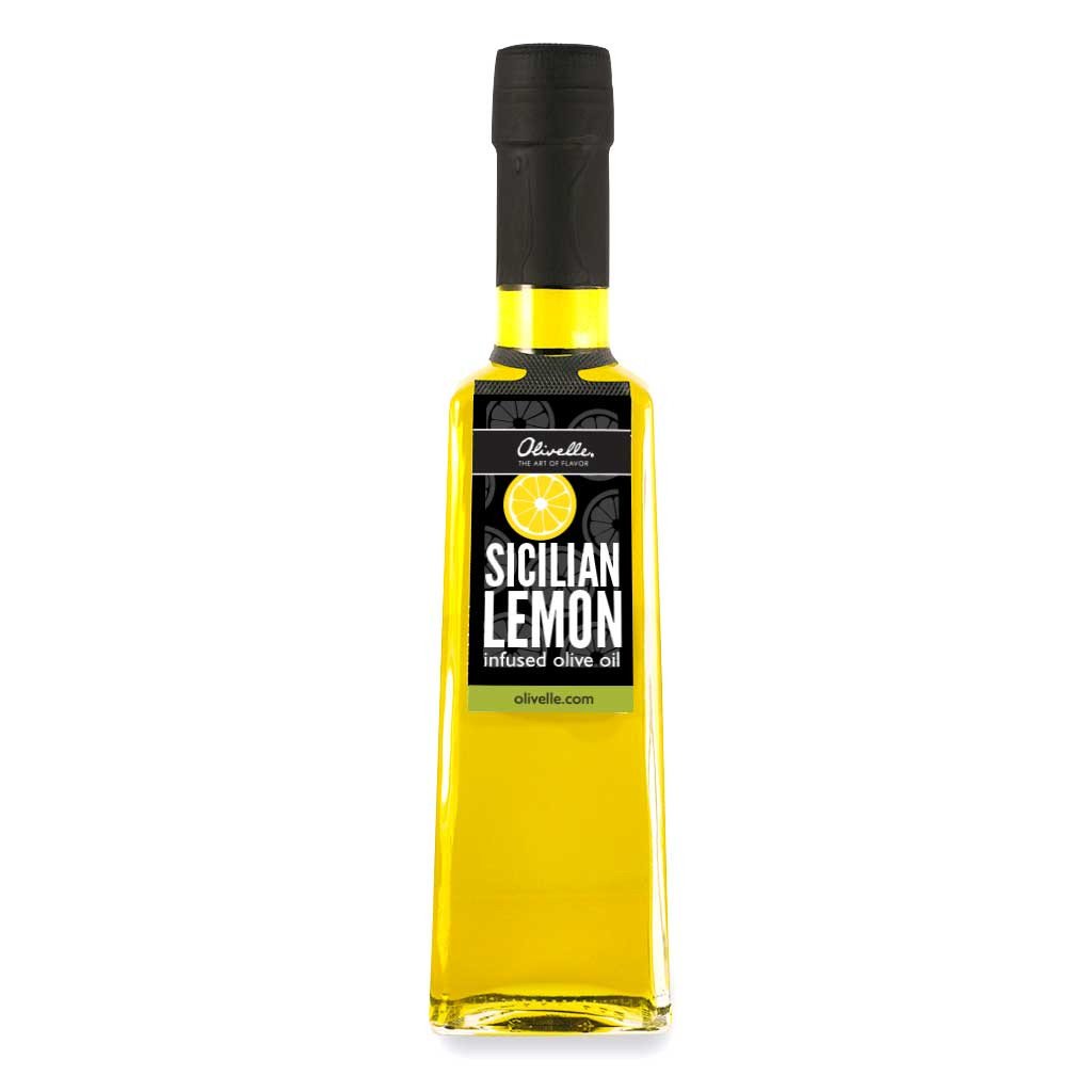 Premium Sicilian Lemon Infused Extra Virgin Olive Oil - Cold Pressed, Organic, 16.9oz - Perfect for Salads, Pasta, Seafood & Gourmet Cooking