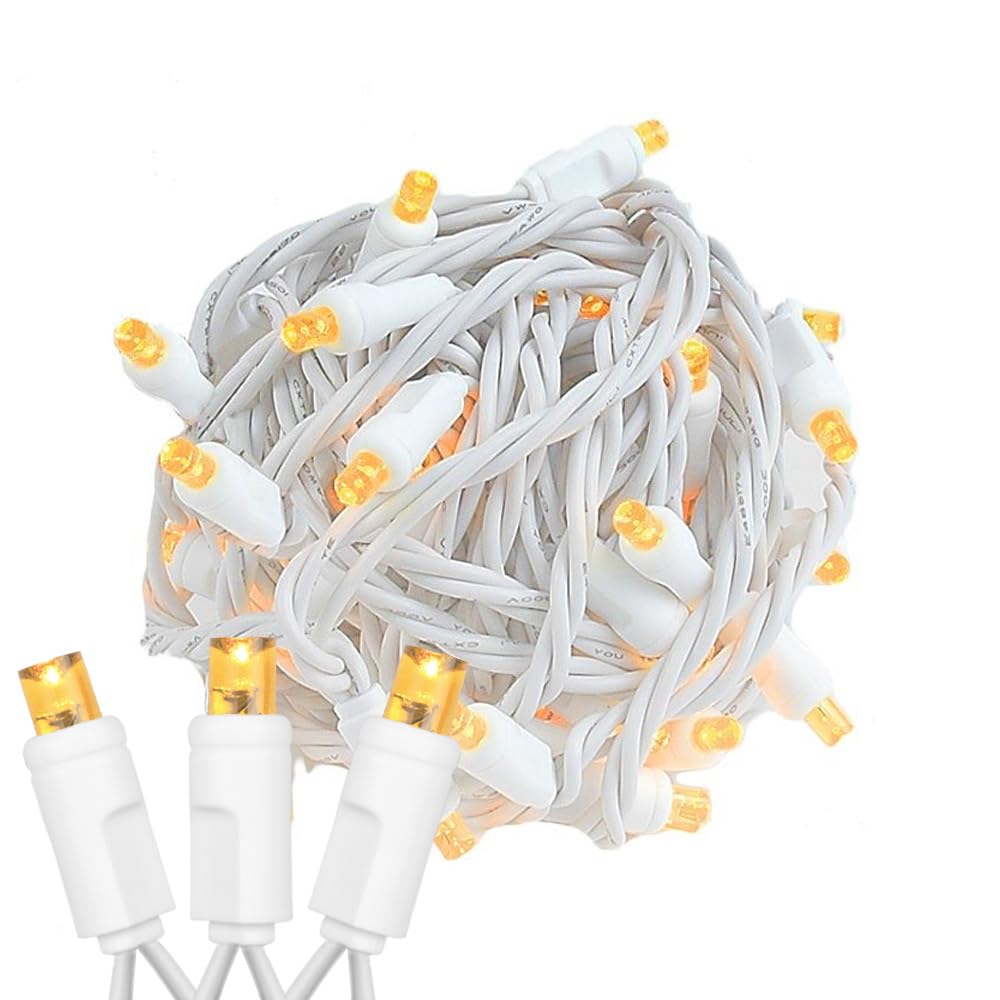 50 LED 11FT Orange Outdoor String Lights - Waterproof Decorative Fairy Lights for Yard, Garden, Christmas, Patio & Party Decor - Perfect for Backyard, Wedding, Holiday & Nighttime Ambiance
