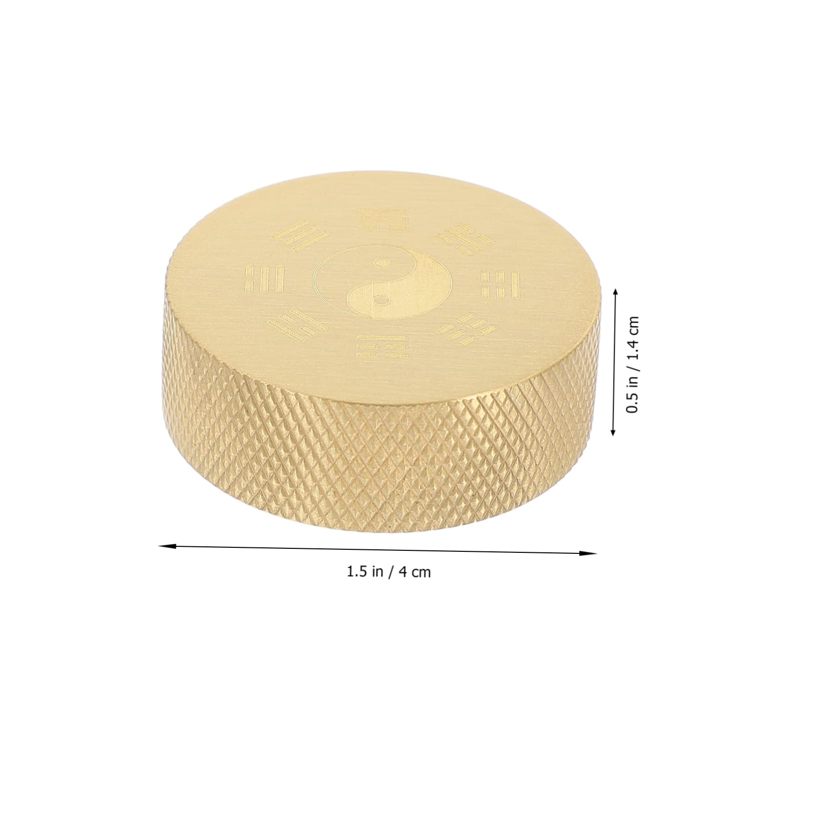 WESIEVYA Small Copper Feng Shui Bagua Paperweight - Elegant Office Desk Decor, Town Ruler Design for Home & Workspace (Perfect for Feng Shui Balance, Desk Organization & Gift Giving)