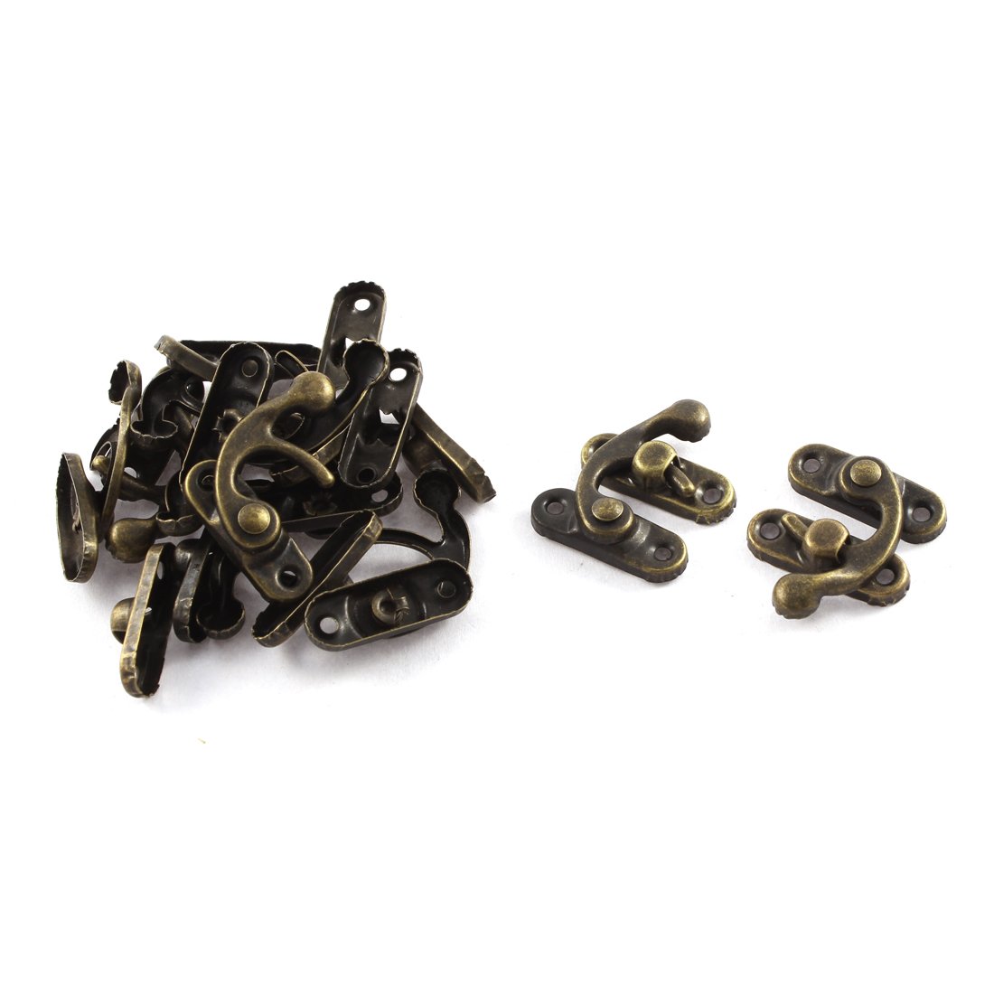 Vintage Style Swing Bag Clasp Closure Lock Box Latch - Bronze Tone (10 Pack) - Perfect for Jewelry Boxes, Cabinets, Purses & DIY Craft Projects