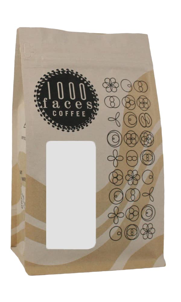 Premium 1000Faces Savio Medium Roast Whole Bean Coffee - 5lb Bag for Home Brewing, Office & Gift Giving | Arabica Beans, Rich Flavor, Freshly Roasted
