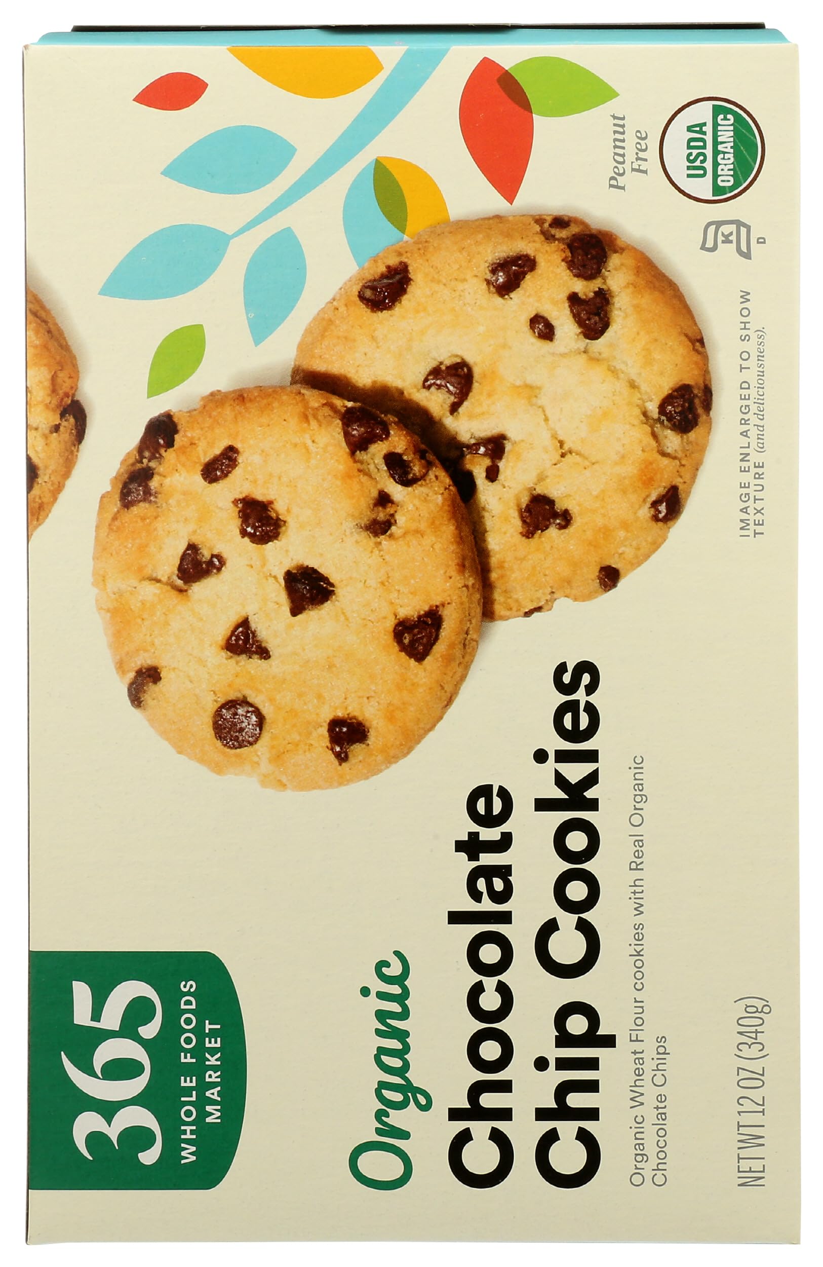 365 by Whole Foods Market Organic Chocolate Chip Cookies, 12oz - Delicious Gluten-Free Snacks for Kids Lunch Box, Office Treats & Vegan Desserts
