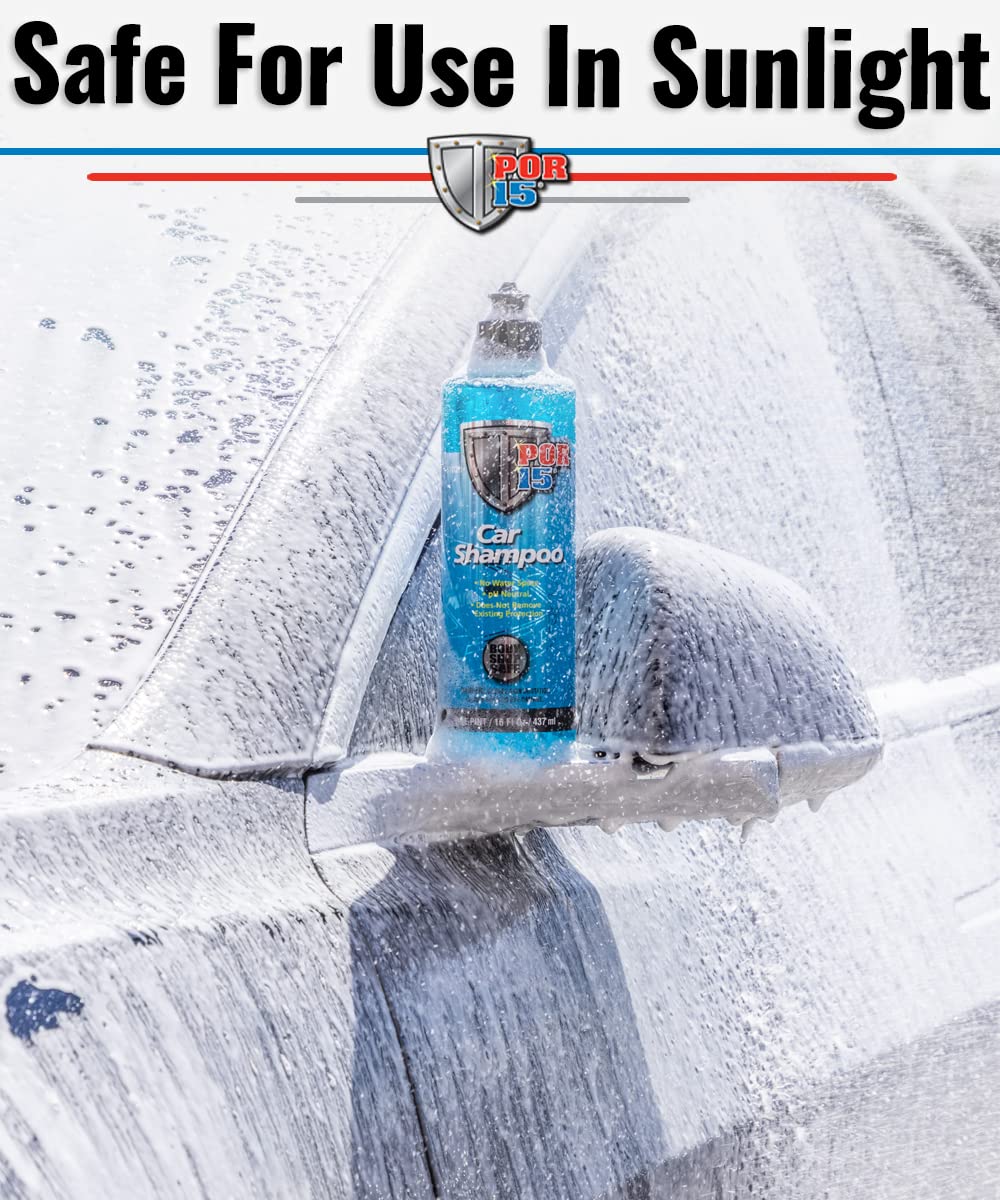 POR-15 Car Shampoo - Professional Auto Detailing Soap, Body Shop Safe, pH Balanced Formula for Cars, Trucks & Motorcycles - Perfect for Washing, Waxing & Protecting Vehicle Paint