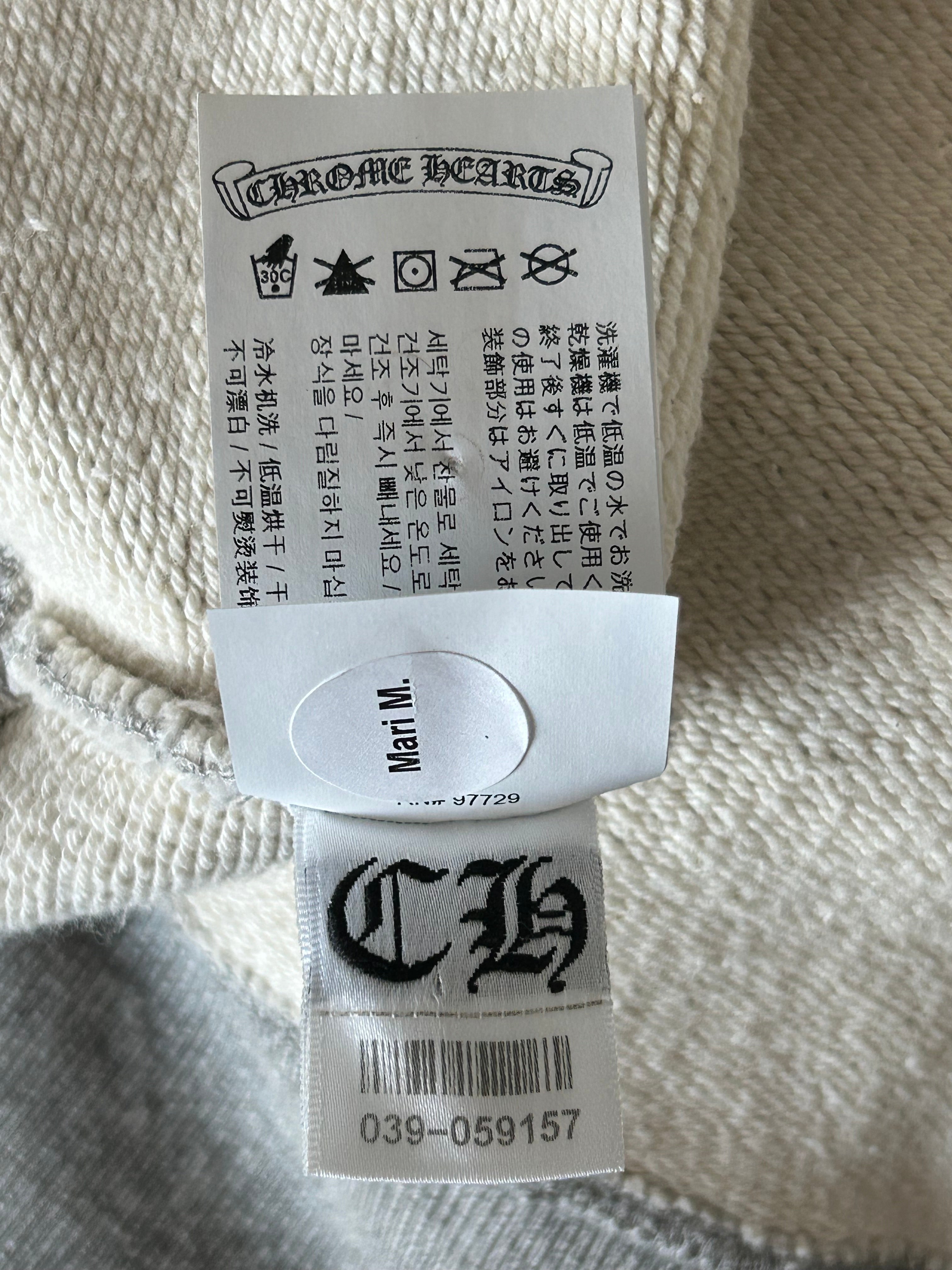 Chrome Hearts Grey & Black Triple Cross CH Logo Embroidered Sweater for Men - Gothic Streetwear Fashion Hoodie for Casual Outfits & Night Out