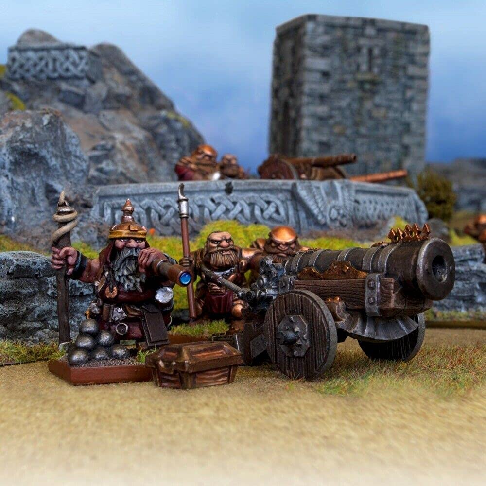 Mantic Games MGKWD60-1 Dwarf Jarrun Bombard Play Set - Fantasy Tabletop Miniature Wargaming Terrain for Warhammer & Kings of War Battles