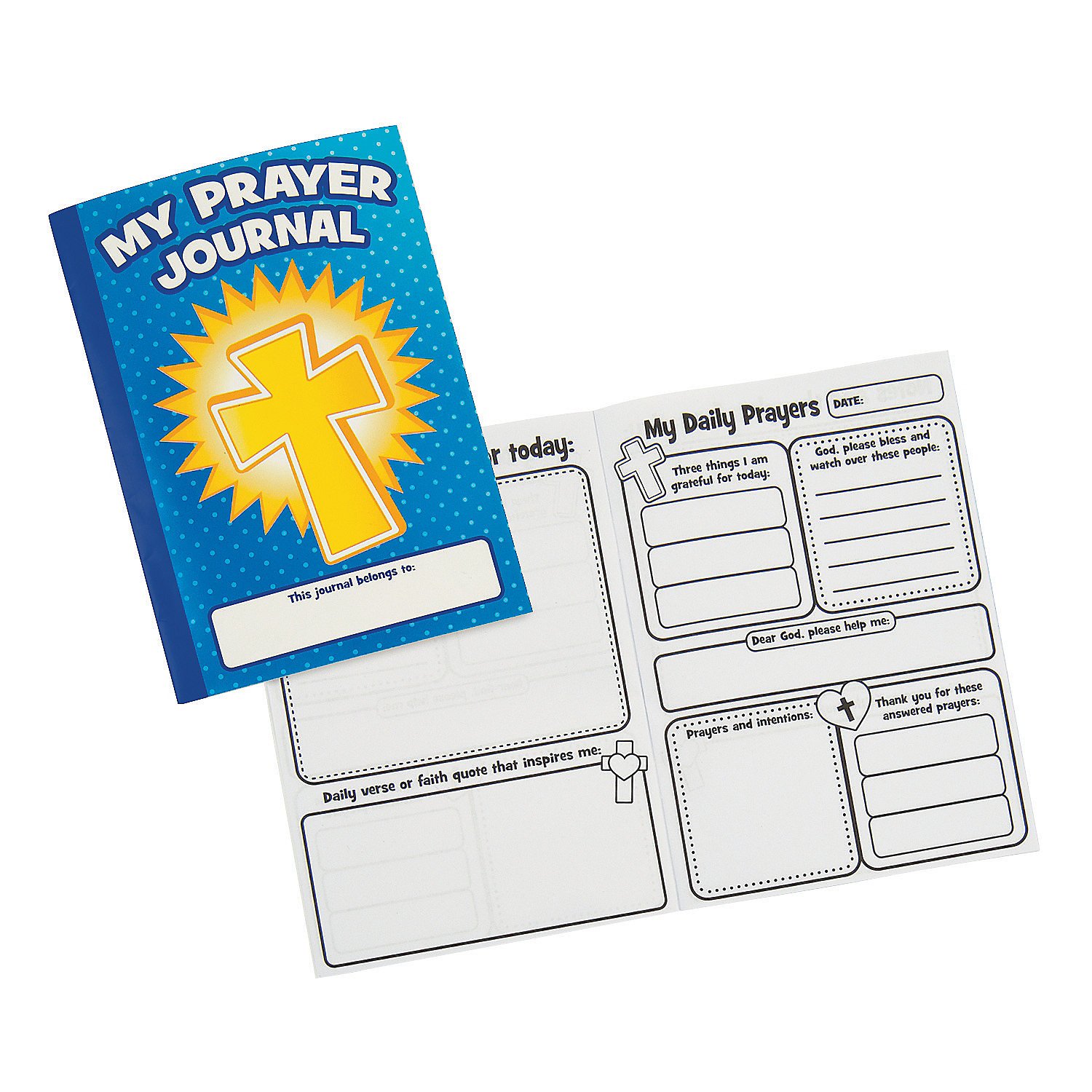 Fun Express Prayers Said Answered Activity Journal - 25-Piece Stationery Set for Reflection & Gratitude | Perfect for Prayer Groups, Bible Study & Personal Devotion