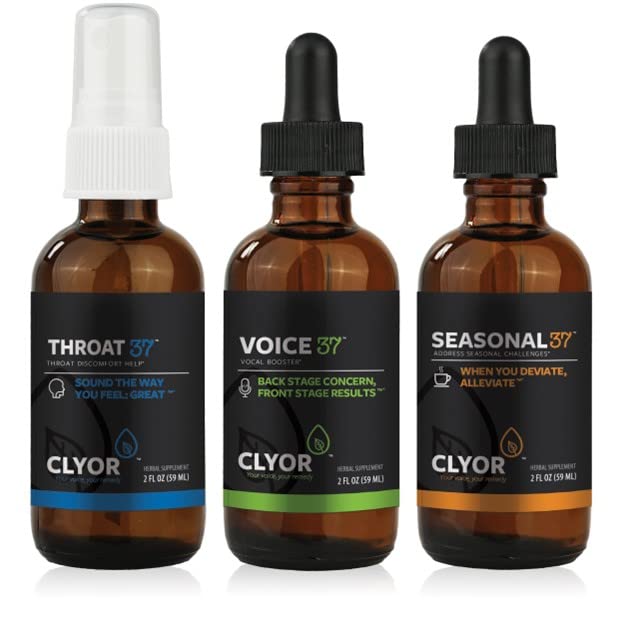 Voice37 Natural Vocal Booster & Throat37 Sore Throat Relief + Seasonal37 Cold Remedy – Herbal Remedy Bundle for Singers, Teachers & Public Speakers | Supports Voice Health During Performances, Teaching & Cold Season