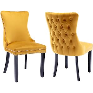 H-3 Gold Velvet, Wood Legs