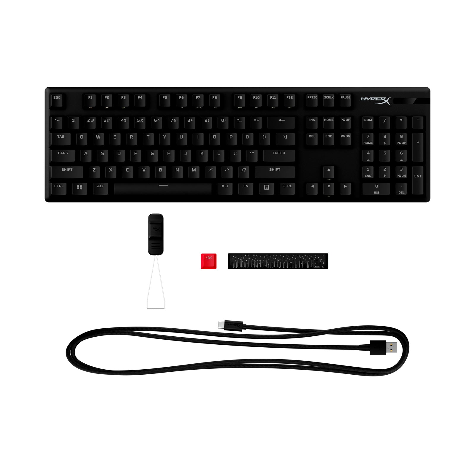 HyperX Alloy Origins Mechanical Gaming Keyboard with PBT Keycaps & HX Red Switches - Perfect for PC Gaming, Esports, and Professional Typing