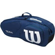 Wilson Team Tennis Racket Bag - Durable Navy Blue Racquet Holder for Tennis Players | Perfect for Court, Training & Travel Use