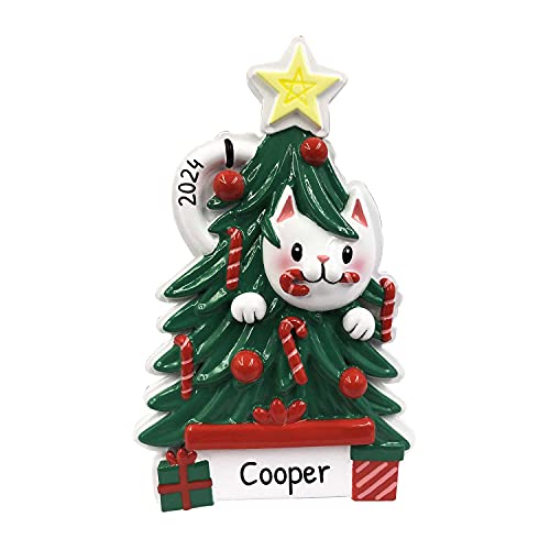 Cat in Christmas Tree