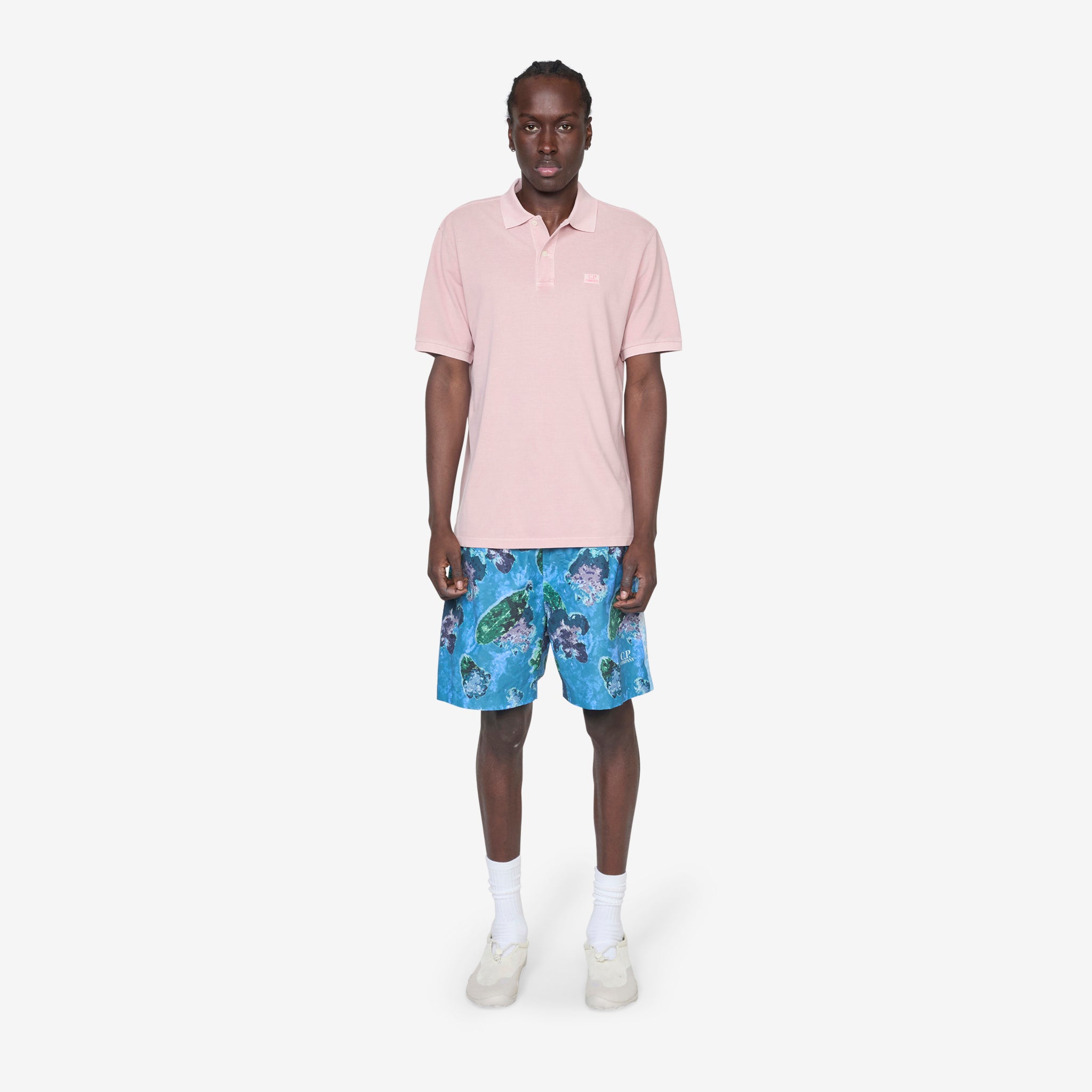 24/1 Piquet Logo Polo Shirt for Men - Soft Cotton Misty Rose Color - Perfect for Casual Wear, Golf & Office Outfits
