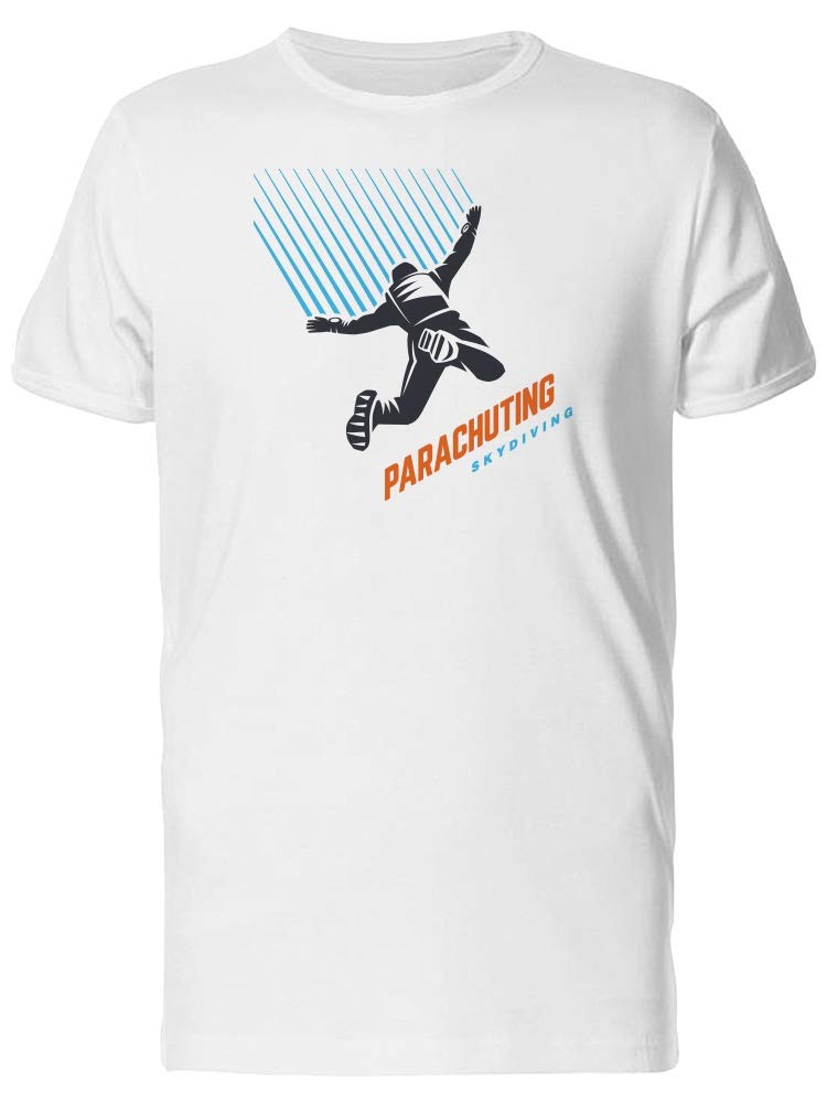 Smartprints Parachuting Skydiving Man T-Shirt for Men - Cool Graphic Tee for Skydivers, Adventure Enthusiasts & Extreme Sports Lovers - Perfect for Skydiving, Base Jumping, and Outdoor Adventures