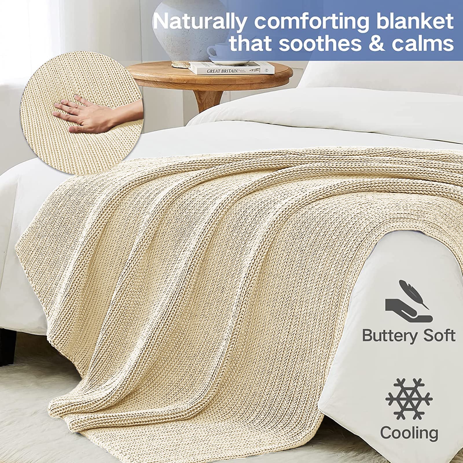 Guohaoi 15lbs Weighted Blanket 50