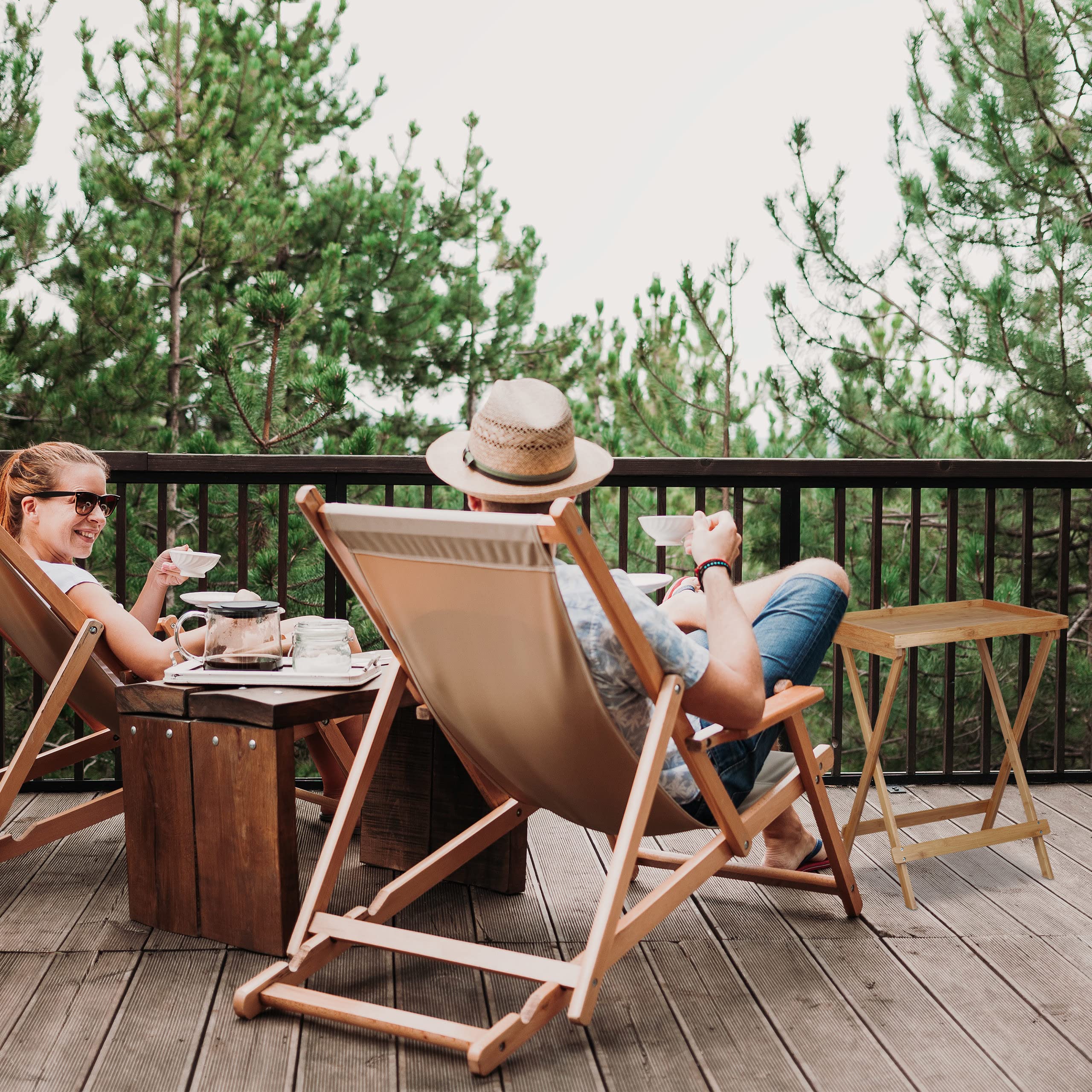 **Relaxdays Bamboo Tray Table - Foldable Serving Table for Breakfast in Bed, Sofa, or Outdoor Use - Natural Brown - 66 x 50 x 38.5 cm**    *(Perfect for cozy mornings, TV snacks, picnics, or as a stylish side table!)*