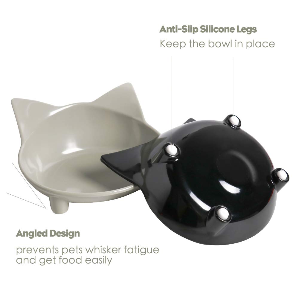 Skrtuan Non-Slip Pet Bowl - Wide Shallow Dog & Cat Food Dish for Whisker Fatigue Relief, Safe Food-Grade for Puppies, Kittens & Rabbits - Perfect for Mealtime Comfort at Home or Travel