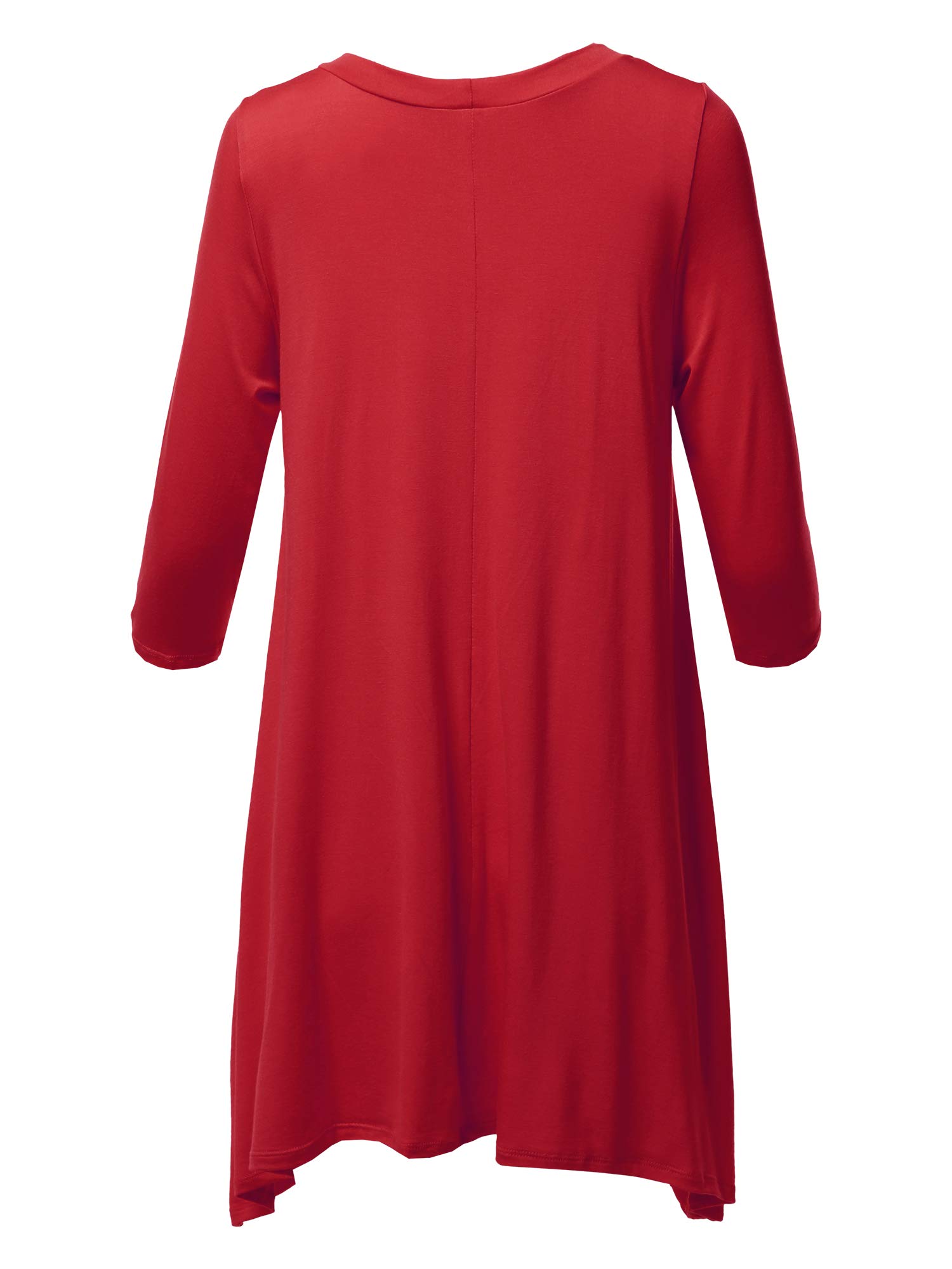Emma Women's Casual Loose Fit Dolman Sleeve Tunic Dress Top - Comfortable Flowy Blouse for Everyday Wear, Work & Weekend Outfits