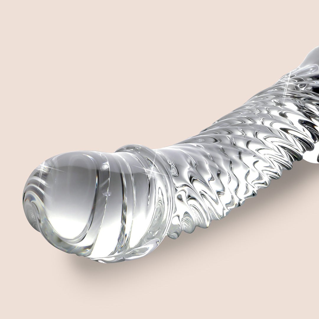 Icicles No. 61 Glass Dildo - Premium Handmade Glass Adult Toy for Women & Couples - Perfect for Sensual Play, Temperature Play & G-Spot Stimulation
