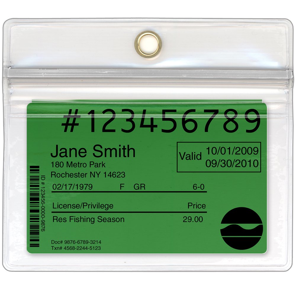 StoreSMART - 50 Pack Clear Plastic ID Badge Holders with Zipper & Metal Grommet - Horizontal Open Design (R1634ZIPL-50) - Perfect for Conferences, Events, and Workplace Identification