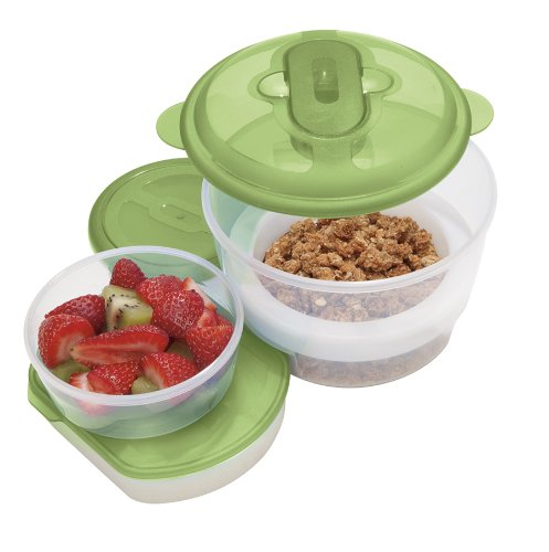 Oggi Chill To Go Food Container with Foldable Spoon - Leak-Proof BPA-Free Lunch Box for Office, School & Travel - Microwave & Dishwasher Safe
