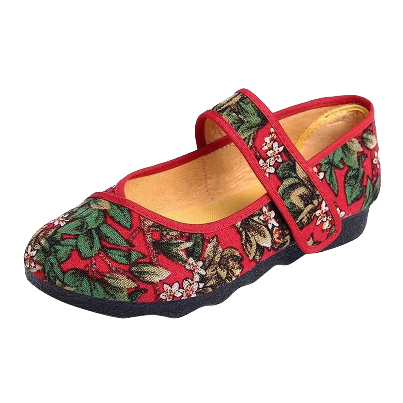 **AODONG Women's Casual Walking Shoes - Embroidered Cloth Sneakers with Lightweight Soft Sole for Comfort & Style - Perfect for Walking, Travel & Daily Wear**