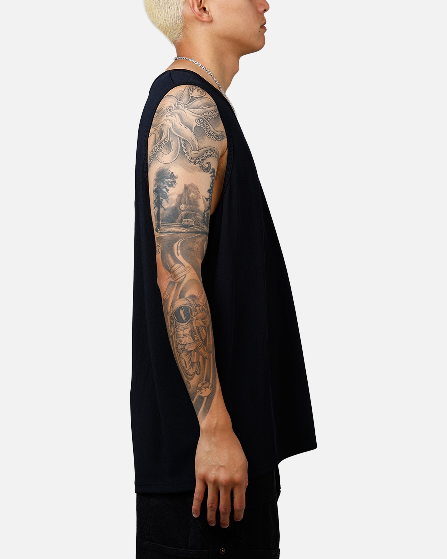 ABC Women's Fancy Jersey Tank Top - Soft Stretch Black Sleeveless Shirt for Casual Wear, Summer Outfits & Layering