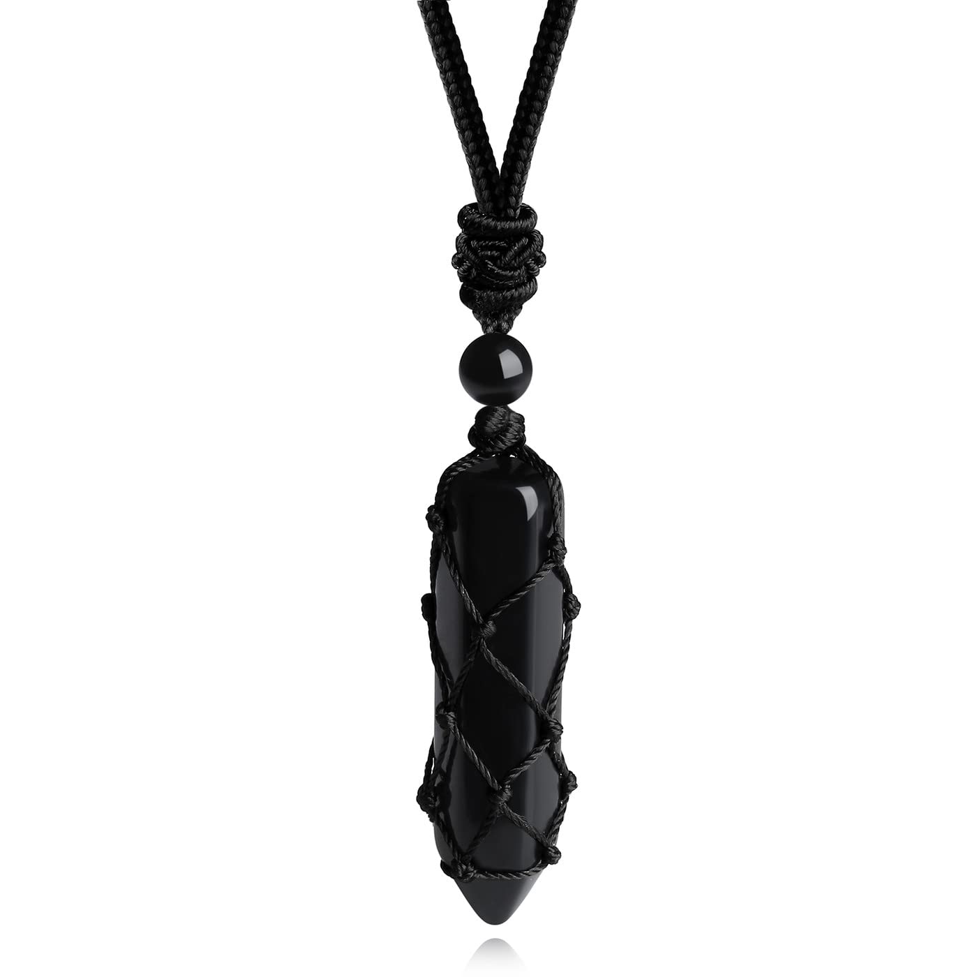 Healing Crystal Necklace for Women & Men - Adjustable Gemstone Pendant for Meditation & Yoga