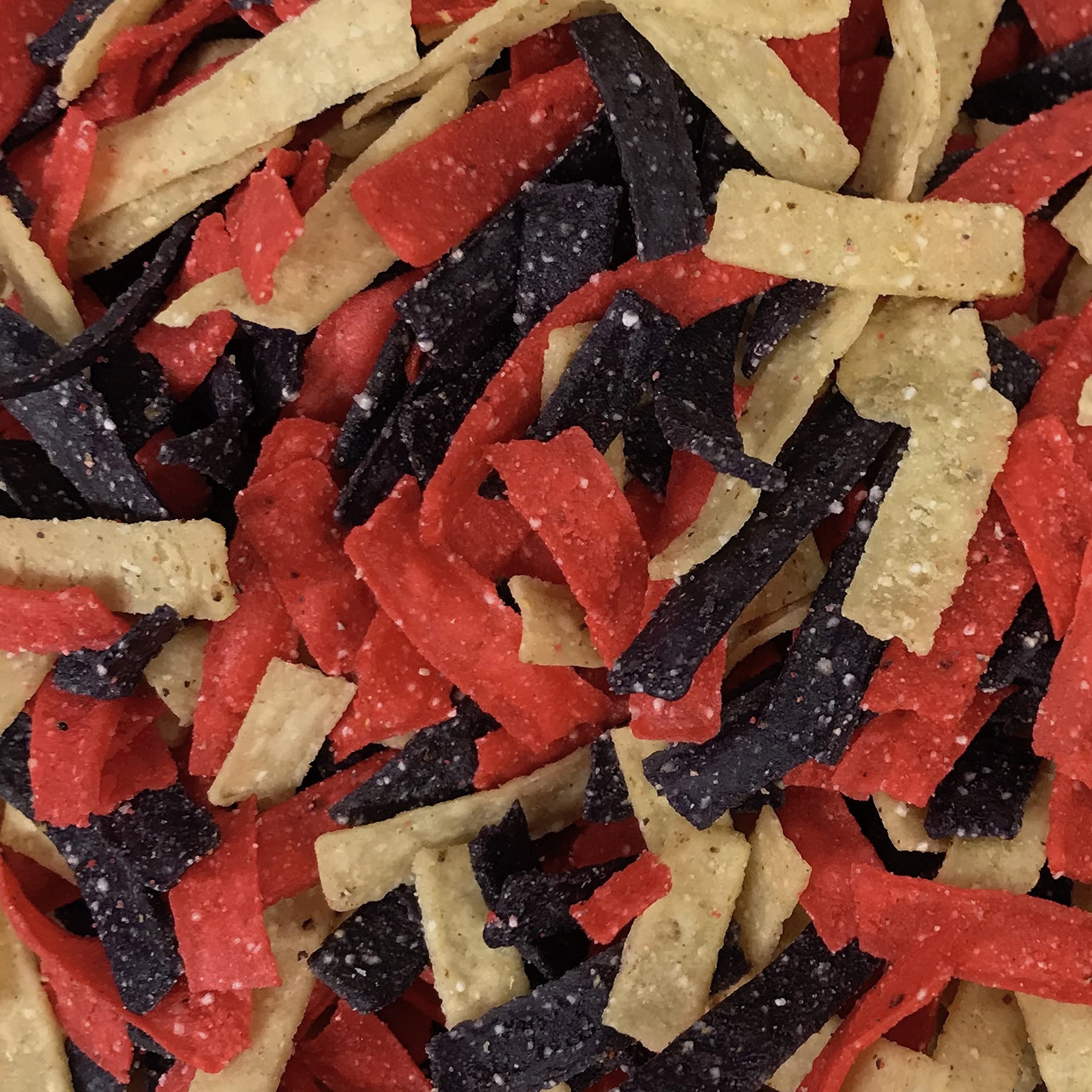 Gourmet Tri Color Tortilla Strips - Crispy Southwest Salad Toppers & Snacks - 2 Pack (16oz Each) - Stay Fresh Resealable Bags - Perfect for Salads, Soups, Nachos & Party Snacking