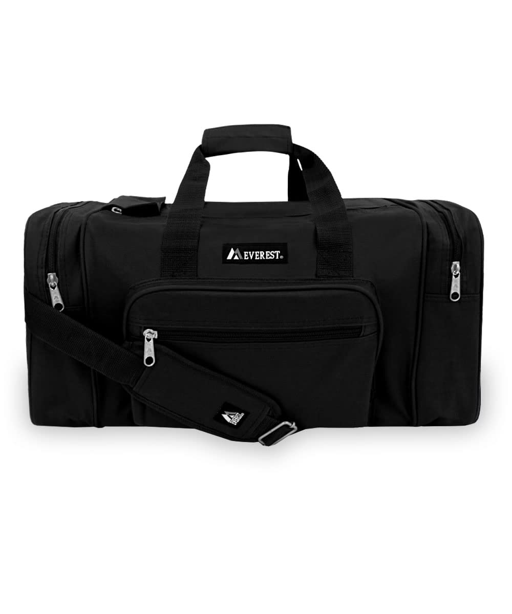 Everest Classic Gear Bag - Small Black Carry-On Luggage for Travel, Gym & Work | Durable & Lightweight Backpack Alternative