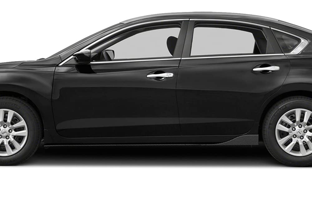 Q1-TECH 9-Piece Front Bumper Body Kit with Lip, Side Skirt Extensions & Diffuser for 2013-2015 Nissan Altima Sedan - Carbon Fiber Spoiler Air Chin Splitter - Perfect for Car Customization & Street Racing Style