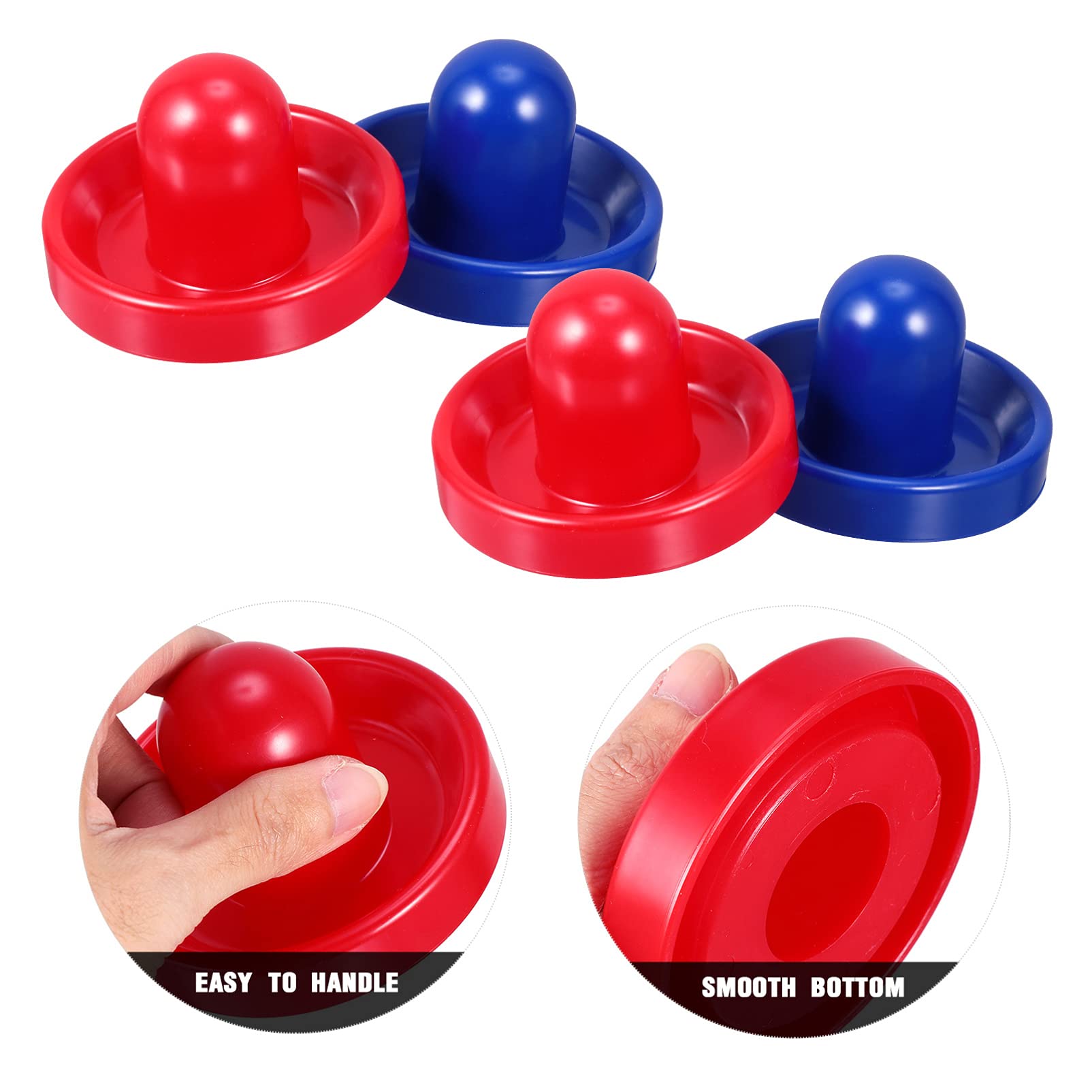 Premium Air Hockey Pucks Replacement Set - 6 Pack with Pushers & Pads for Sportcraft Game Tables | Durable Tabletop Hockey Accessories for Family Game Nights & Arcade Fun