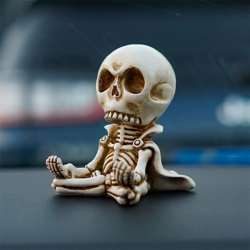 Stylish Skull Car Phone Holder - Dashboard Mount for iPhone & Android - Gothic Car Accessories & Halloween Decor - Perfect for Commuting, Road Trips & Home Office