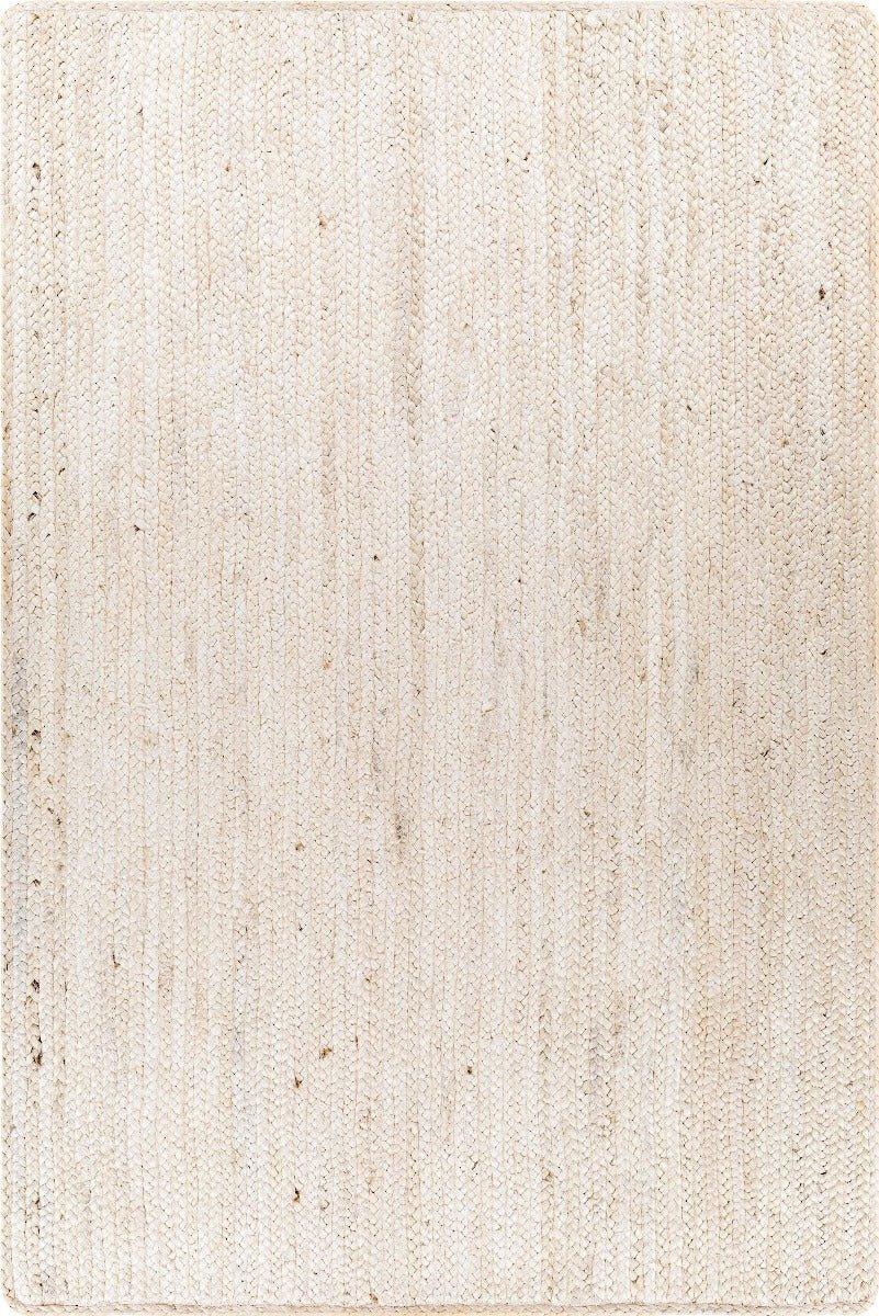 Handmade Cream Braided Jute Rug - Natural Fiber Floor Mat for Living Room, Bedroom & Entryway - Multiple Sizes (2x3, 4x6, 5x8, 6x9, 8x10 ft) - Boho Chic Home Decor