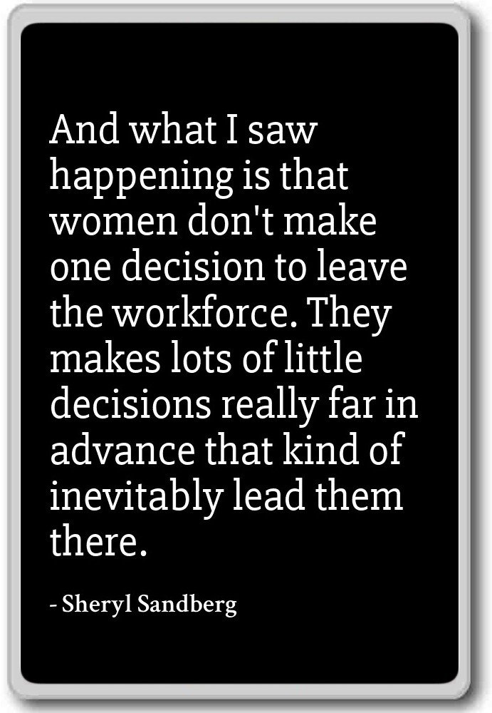 Sheryl Sandberg Inspirational Quote Fridge Magnet - Motivational Black Magnet for Office, Home & Gifts - Perfect for Refrigerators, Lockers & Whiteboards