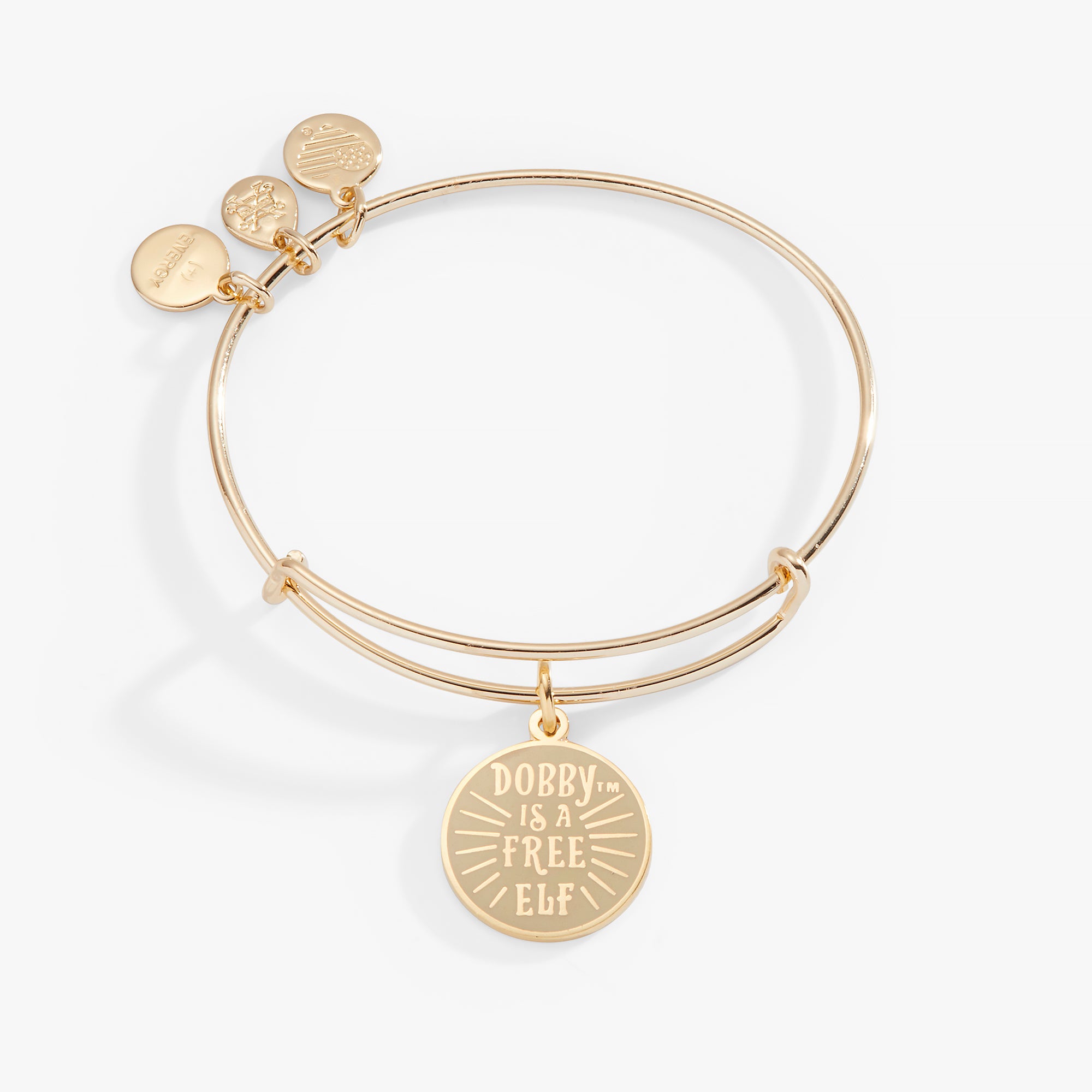 Harry Potter 'Dobby is a Free Elf' Charm Bangle Bracelet - Wizarding World Jewelry for Fans & Collectors - Perfect for Cosplay, Gift Giving & Harry Potter Themed Parties
