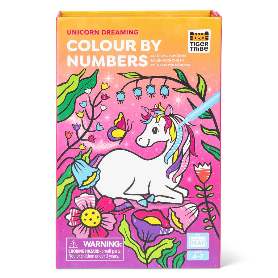Color by Numbers Unicorn Dreaming Set - Fun Kids Art Activity Kit for Creative Painting & Relaxation - Perfect for Birthday Gifts, Classroom Projects & Family Bonding Time