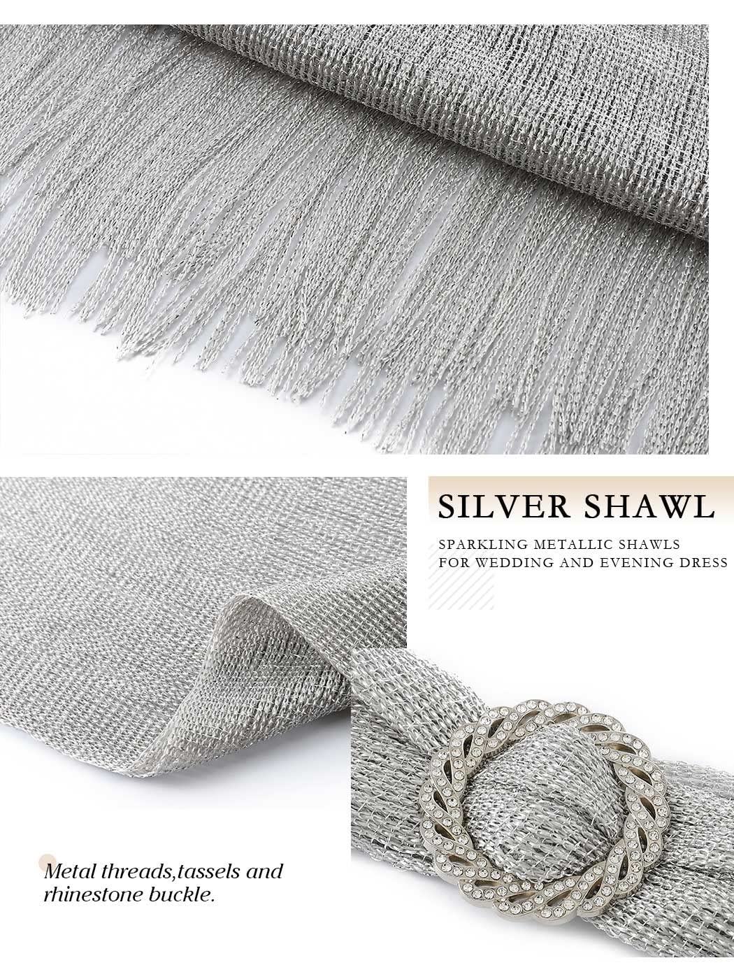 Elegant GORAIS Women's Shawls and Wraps - Rhinestone Buckle Wedding Scarf for Bride & Bridesmaids | Perfect for Evening Dresses, Formal Events & Special Occasions