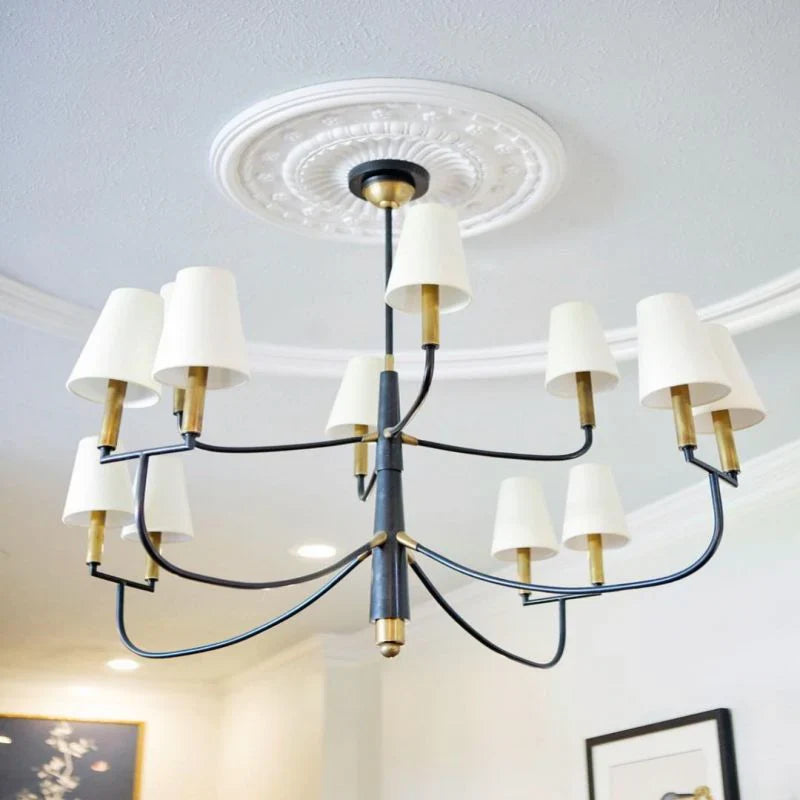 Farlane Crystal Chandelier - Elegant Modern Ceiling Light Fixture for Dining Room, Living Room & Bedroom | Energy Efficient LED Lighting for Home Decor & Interior Design